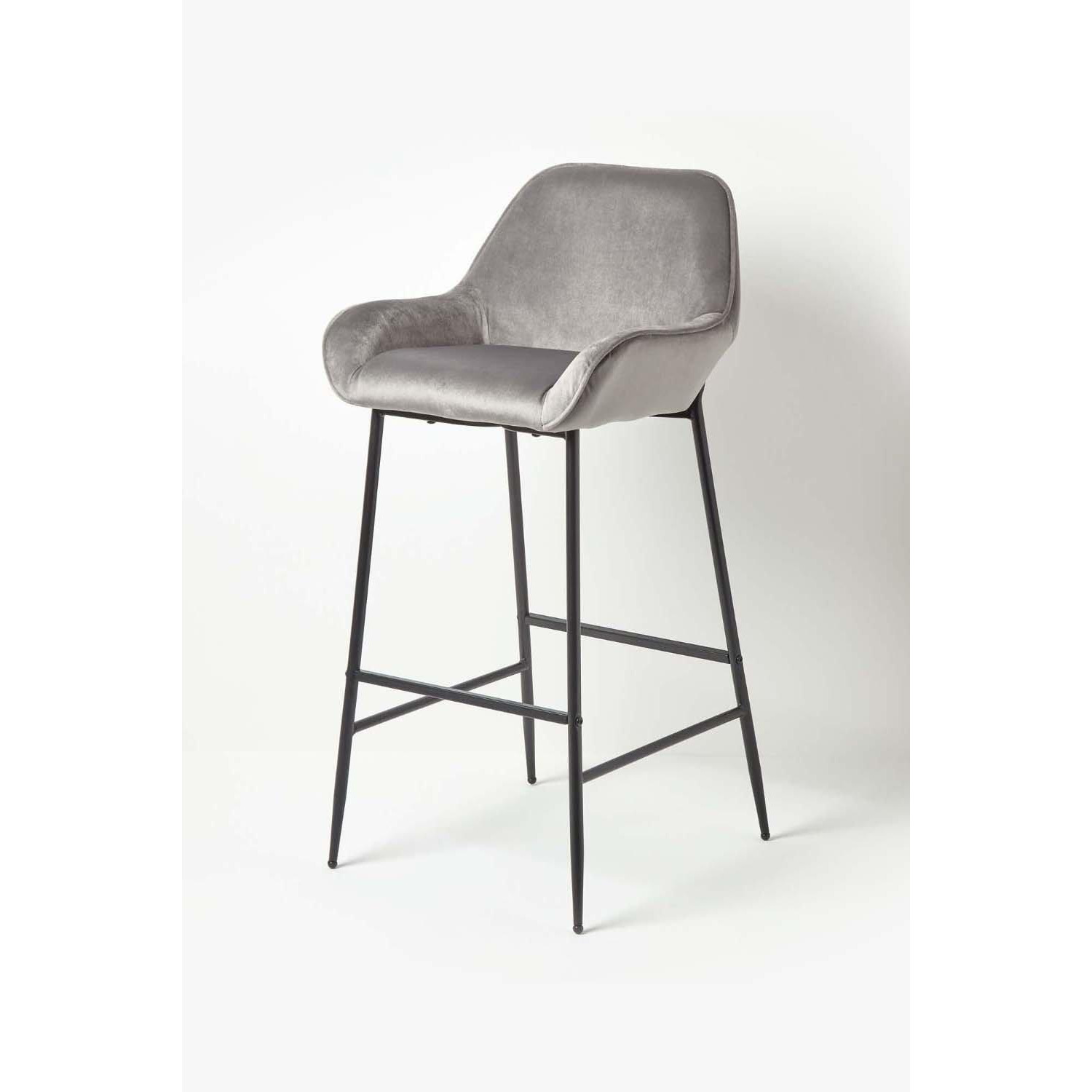 Eton Velvet Bar Stool by Debenhams