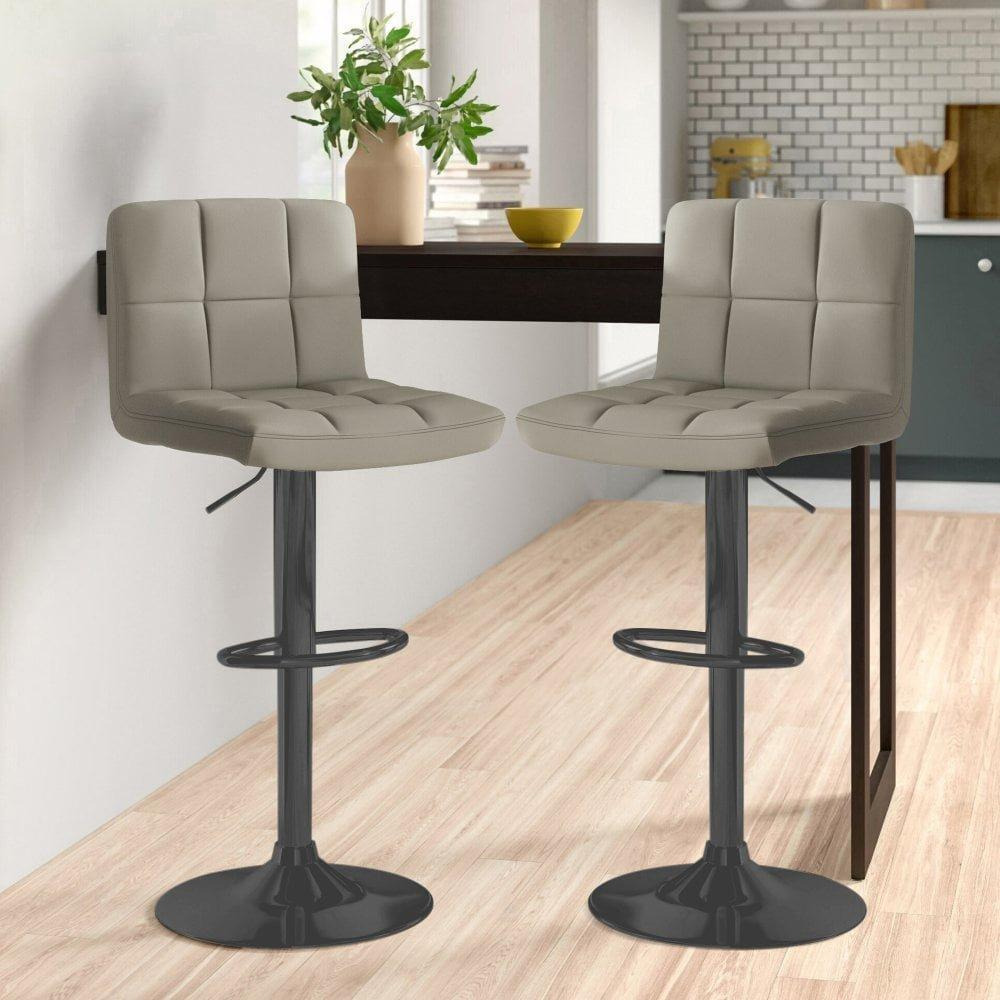 Set of Two Cuban Bar Stools with Black Leg by Debenhams