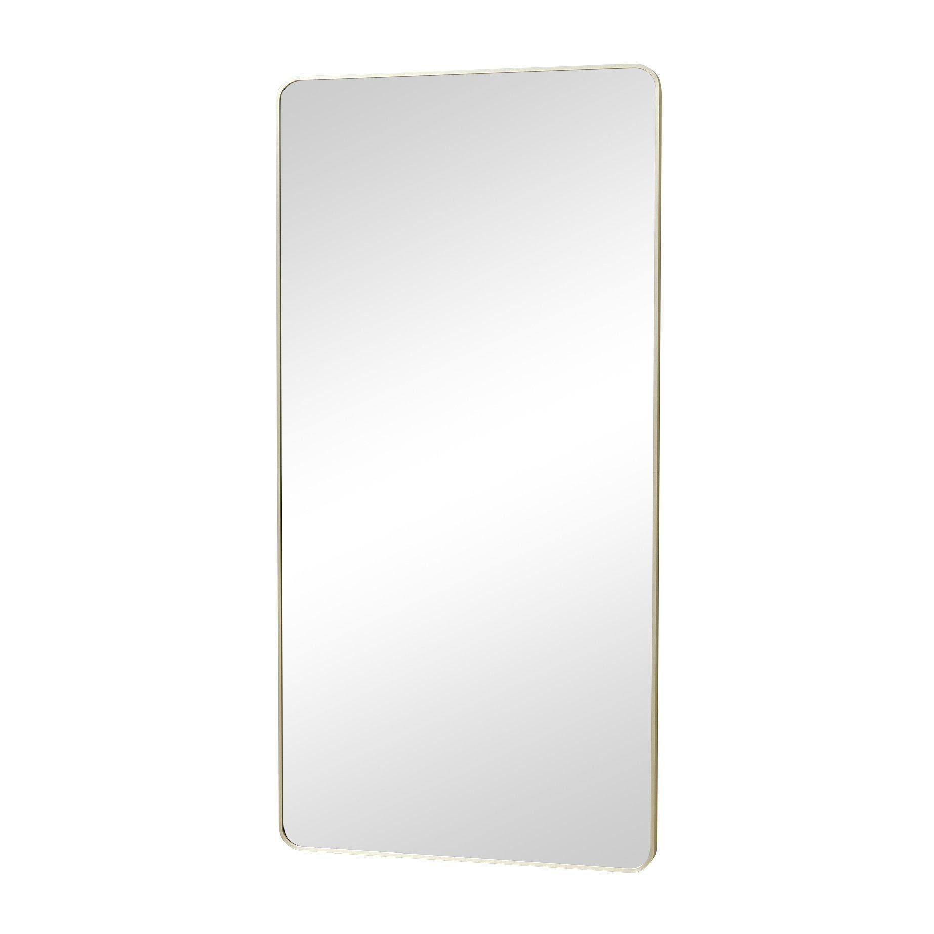 Large Gold Curved Framed Wall / Leaner Mirror 160cm X 80cm by Debenhams | ufurnish.com