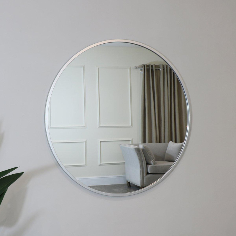 Extra Large Round Silver Wall Mirror 120cm X 120cm by Debenhams ...