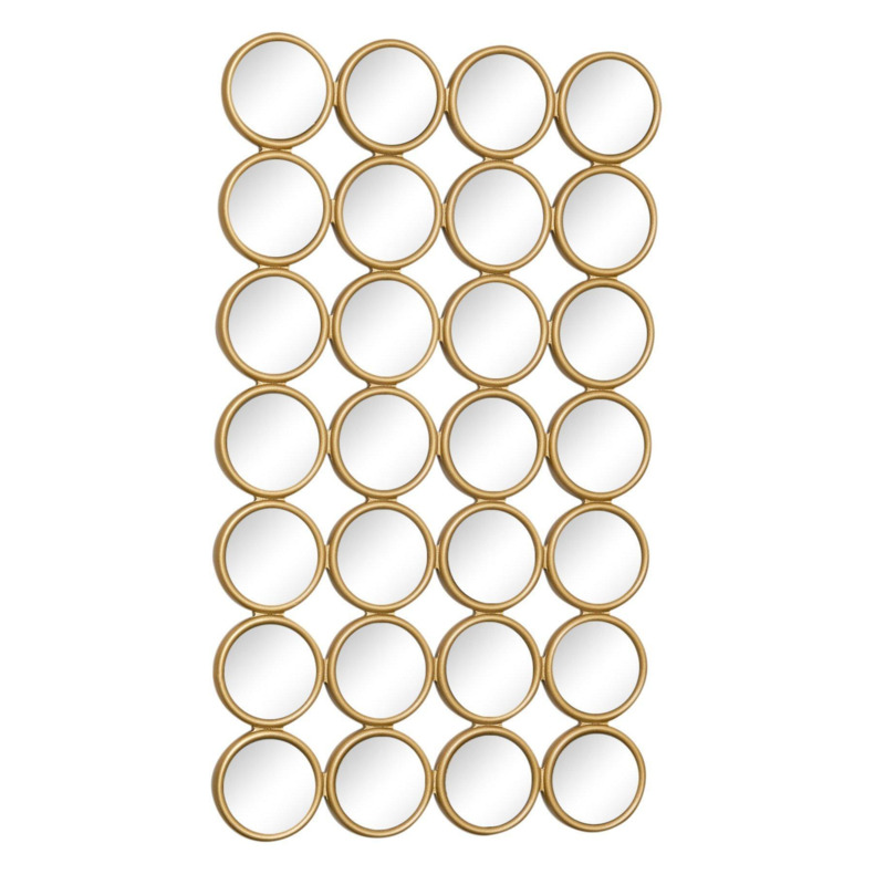 Large Gold Multi Circle Wall Mirror 95cm X 55cm by Debenhams