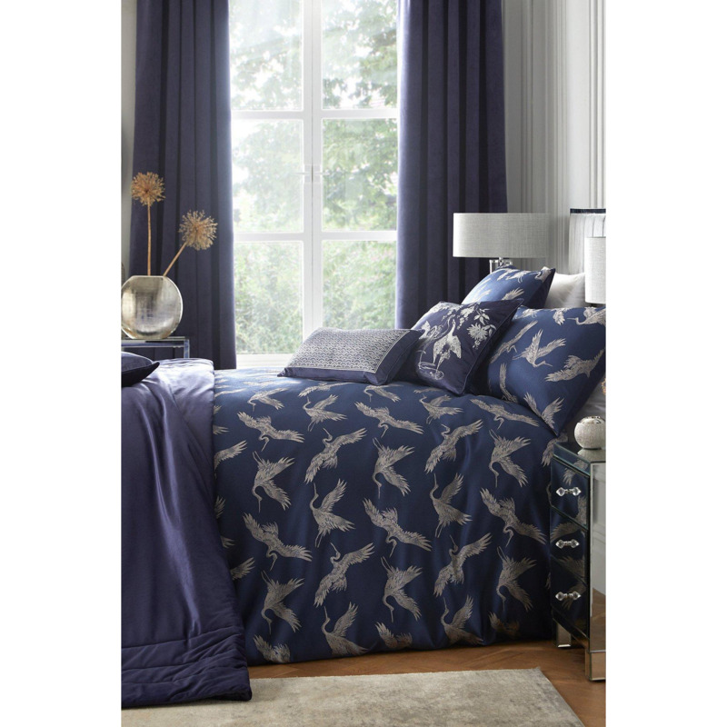'Edo' Classical Eastern Jacquard Bird Design Duvet Cover Set by