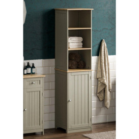 Wood Effect and Grey Bathroom Tallboy Cabinet by Debenhams | ufurnish.com