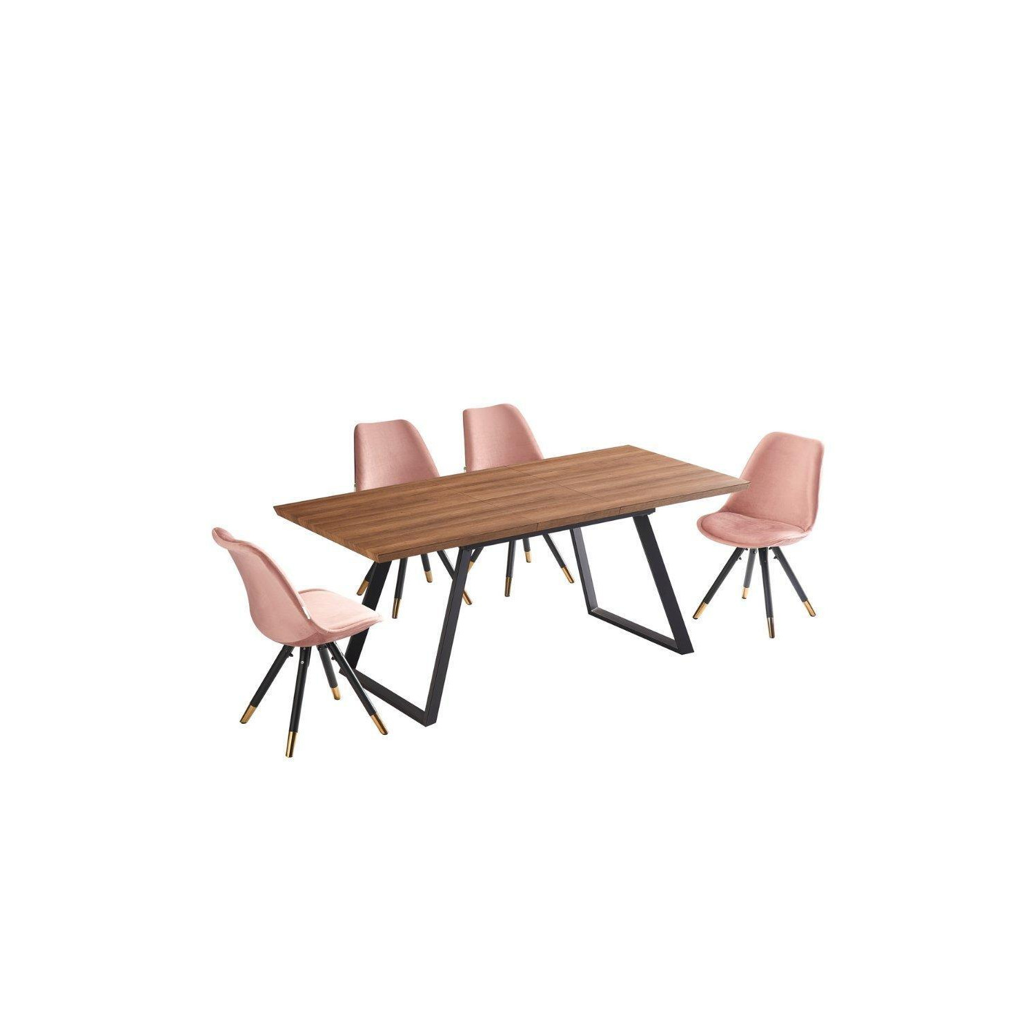 'Sofia Toga' LUX Dining Set with a Table & Chairs Set of 4 by Debenhams
