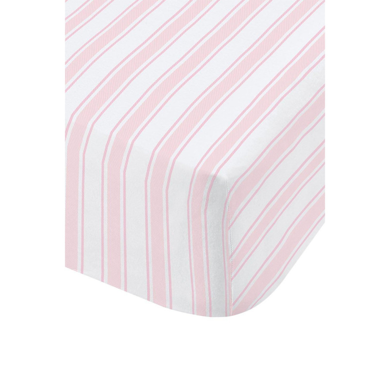 'Check and Stripe' Cotton Fitted Sheet by Debenhams