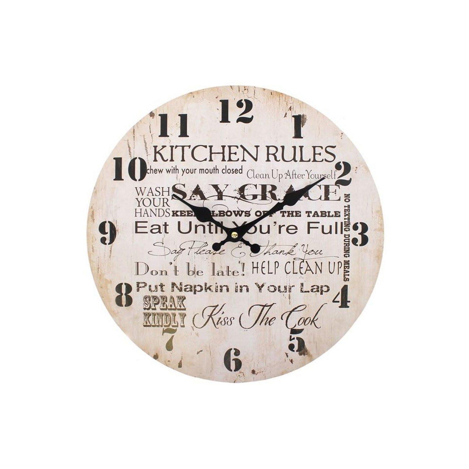 34cm Kitchen Rules Clock by Debenhams