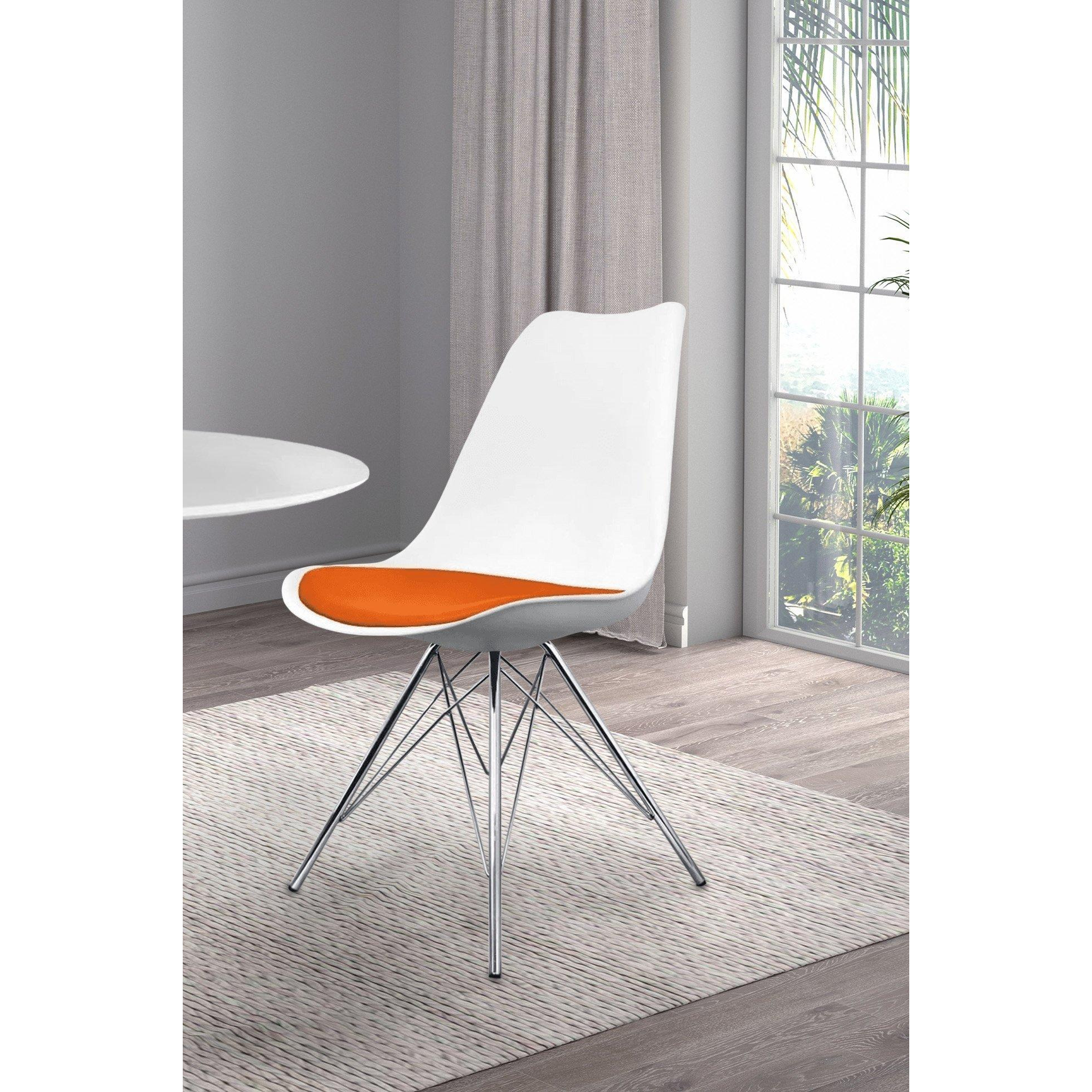 Soho Plastic Dining Chair with Chrome Metal Legs by Debenhams