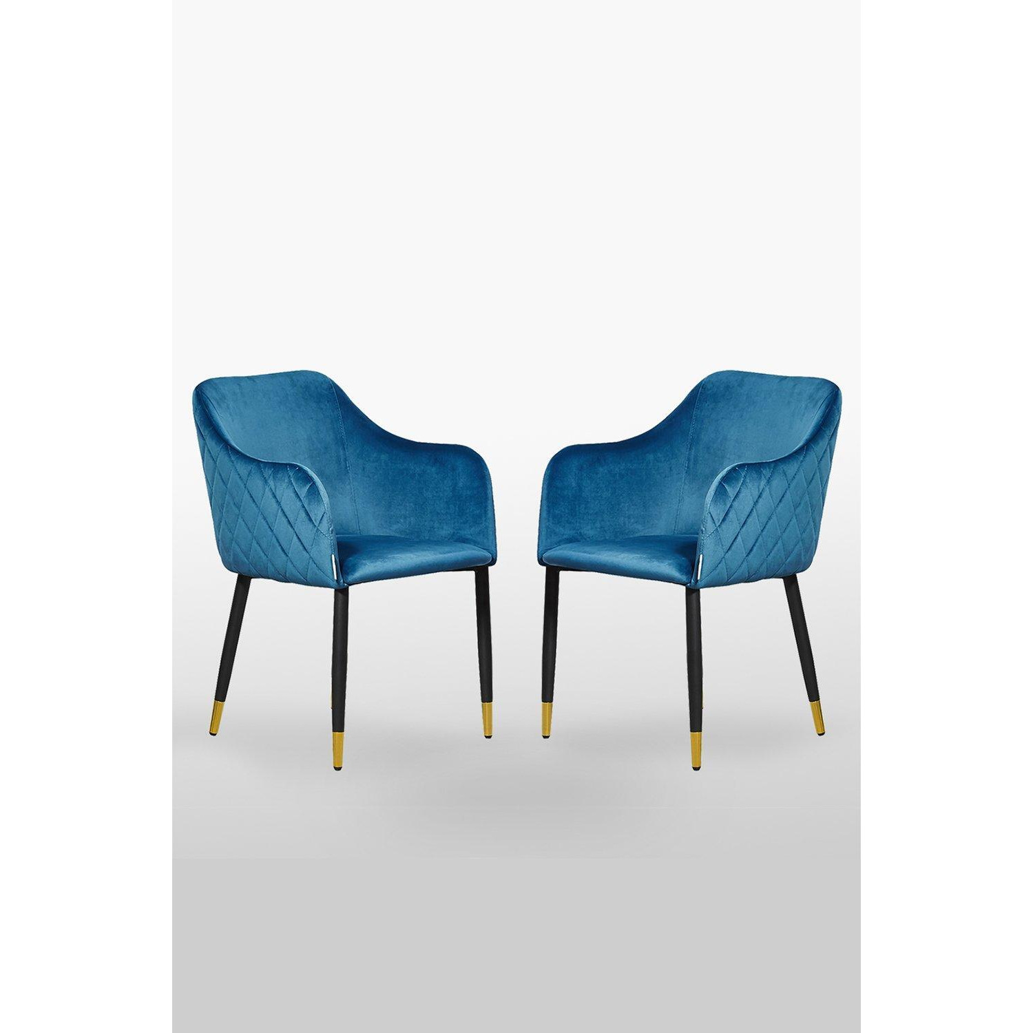 'Verona' Velvet Dining Chair Set of 2 by Debenhams