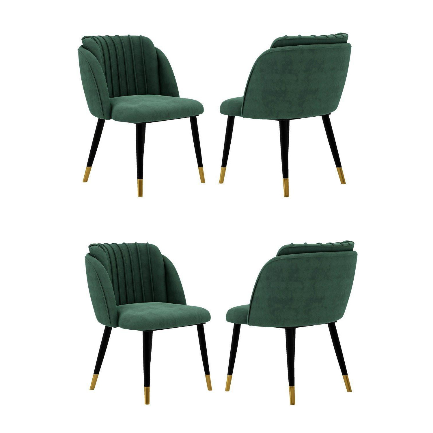 Milano' Velvet Dining Chairs Set of 4 by Debenhams