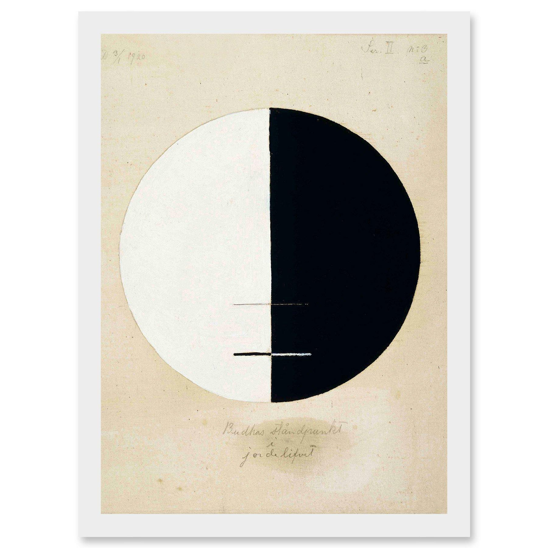 Painting Hilma Af Klint 1920 Buddhas Standpoint Earthly Life Abstract