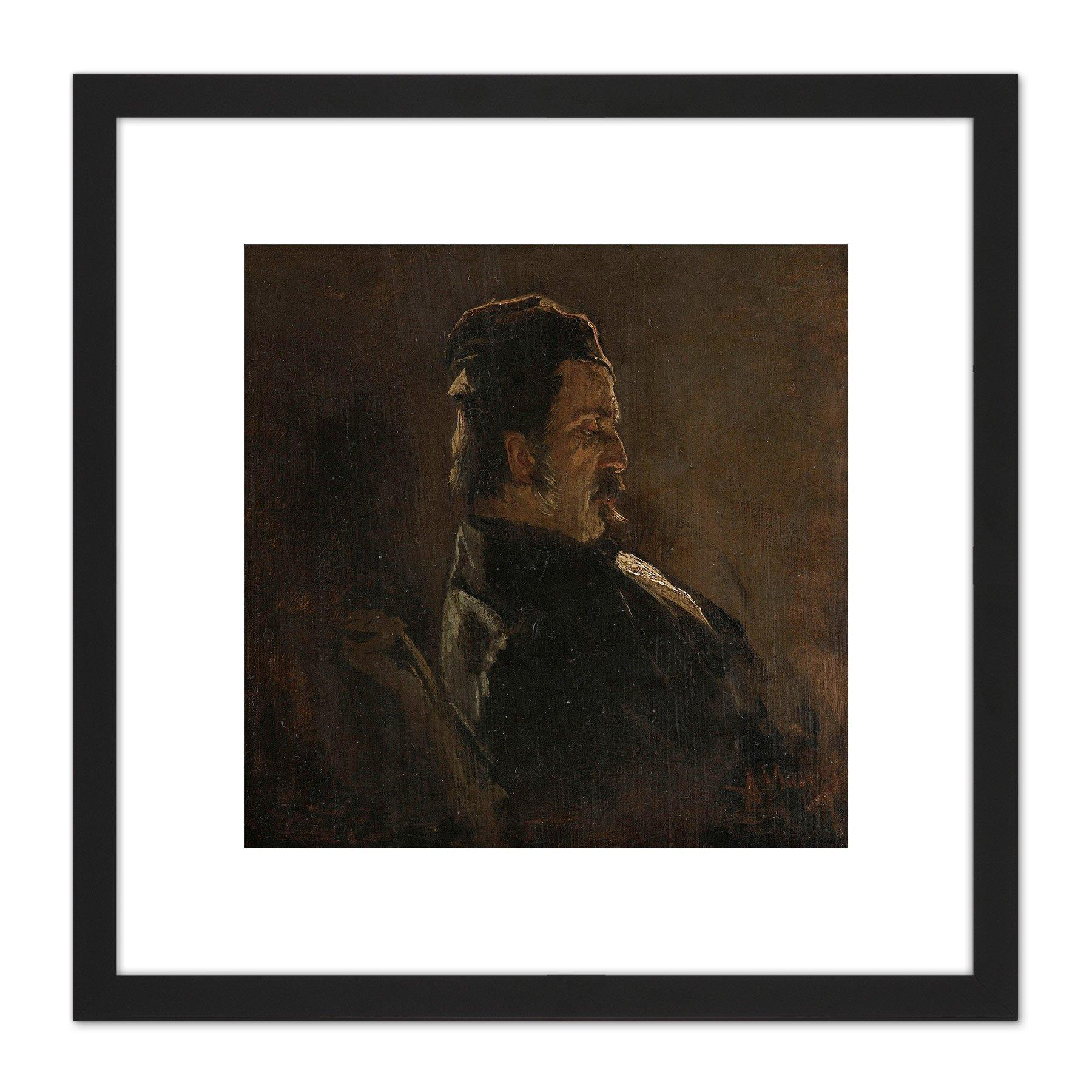 Mauve Portrait Pieter Frederick Van Os 8X8 Inch Square Wooden Framed