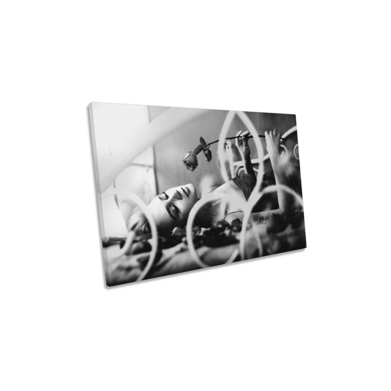 Graceful Beauty Flower Rose Female Canvas Wall Art Picture Print by