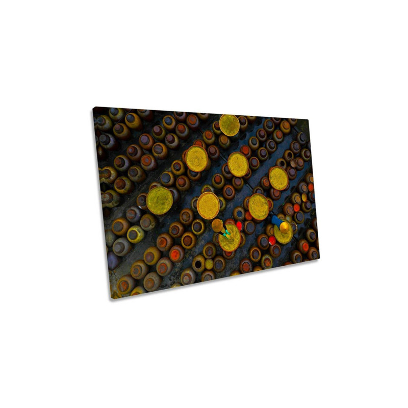 Making Soy Sauce Hanoi Vietnam Canvas Wall Art Picture Print by