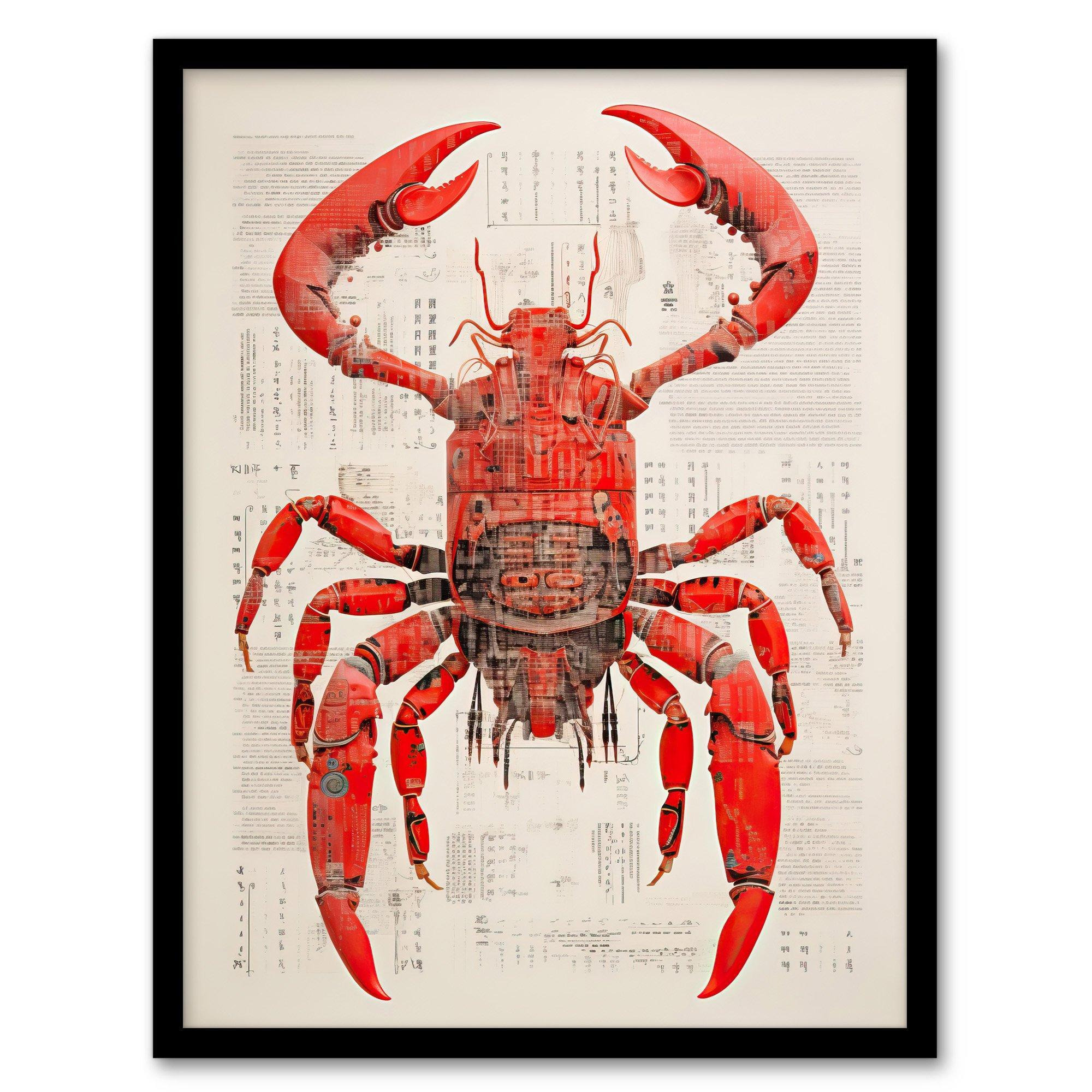 Lobster Robot Hybrid Secret Military Schematic Blueprint Futuristic