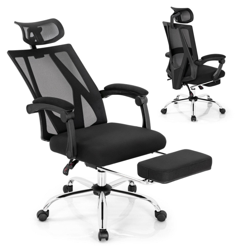 Ergonomic Executive Office Chair High Back Reclining Chair Retractable