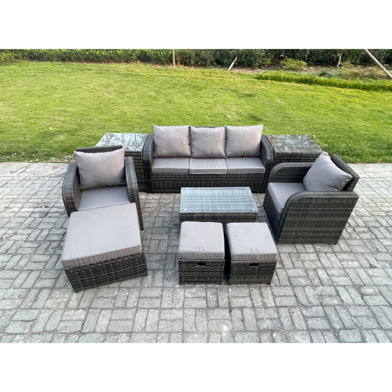 Rattan Garden Furniture Set Patio Outdoor Lounge Sofa Set with