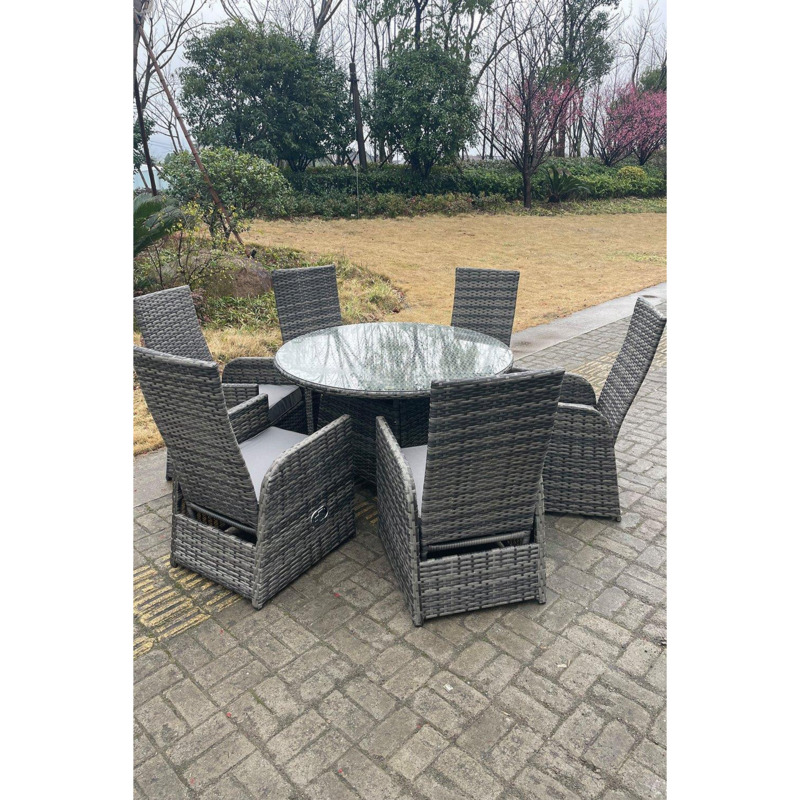 Outdoor Rattan Dining Sets Adjustable Chair Dining Table And Chair Sets