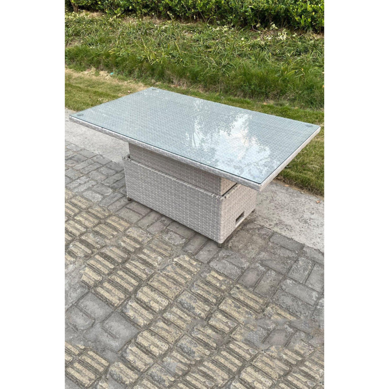 PE Wicker Rattan Garden Furniture Lifting Adjustable Rising Dining or