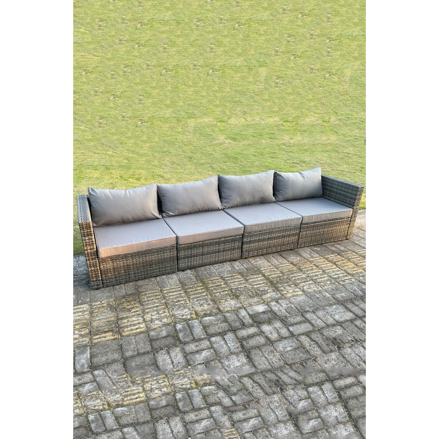 4 PC Modular Rattan Garden Furniture Sofa Set Corner Sofa by Debenhams