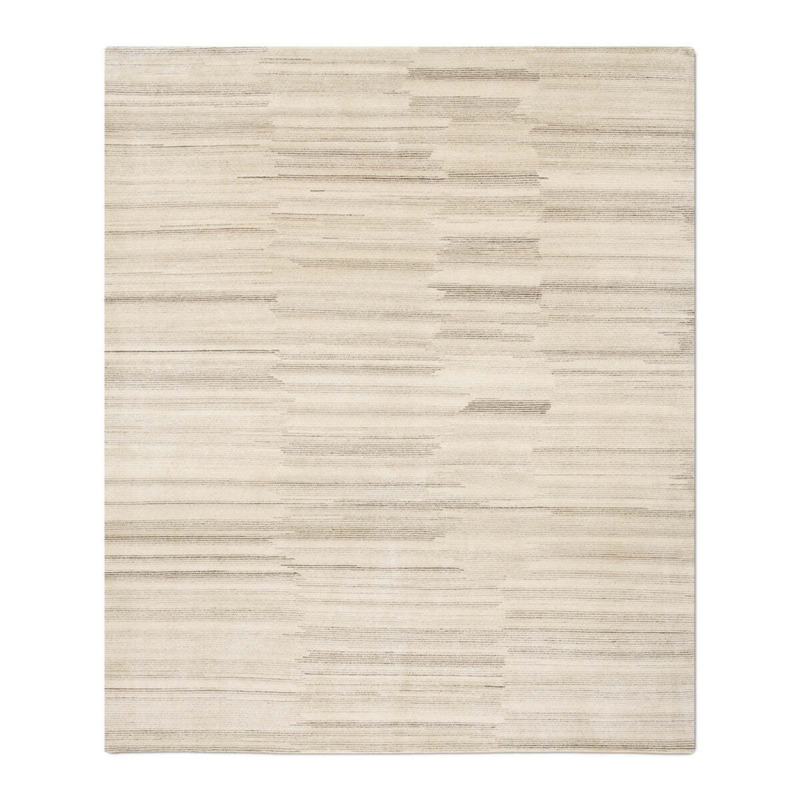 Knots Rugs Natural Undyed Rows Rug 250 x 300 cm by Decoraii