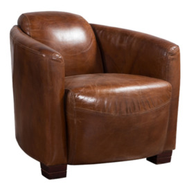 Marlborough Tub Chair Vintage Distressed Real Leather