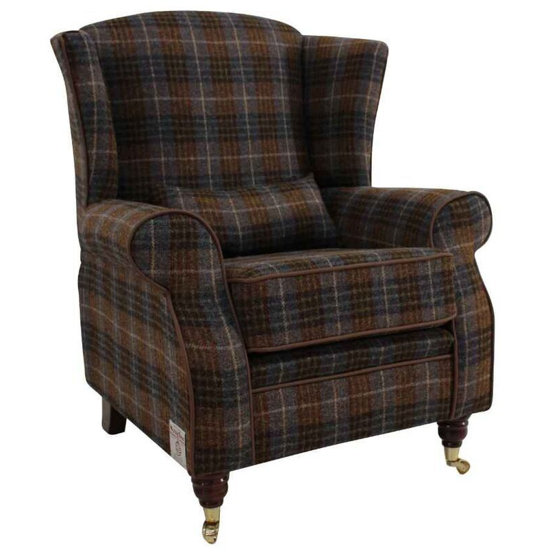 Arnold Harris Tweed Wool Wing Chair Fireside High Back Armchair&hellip ...