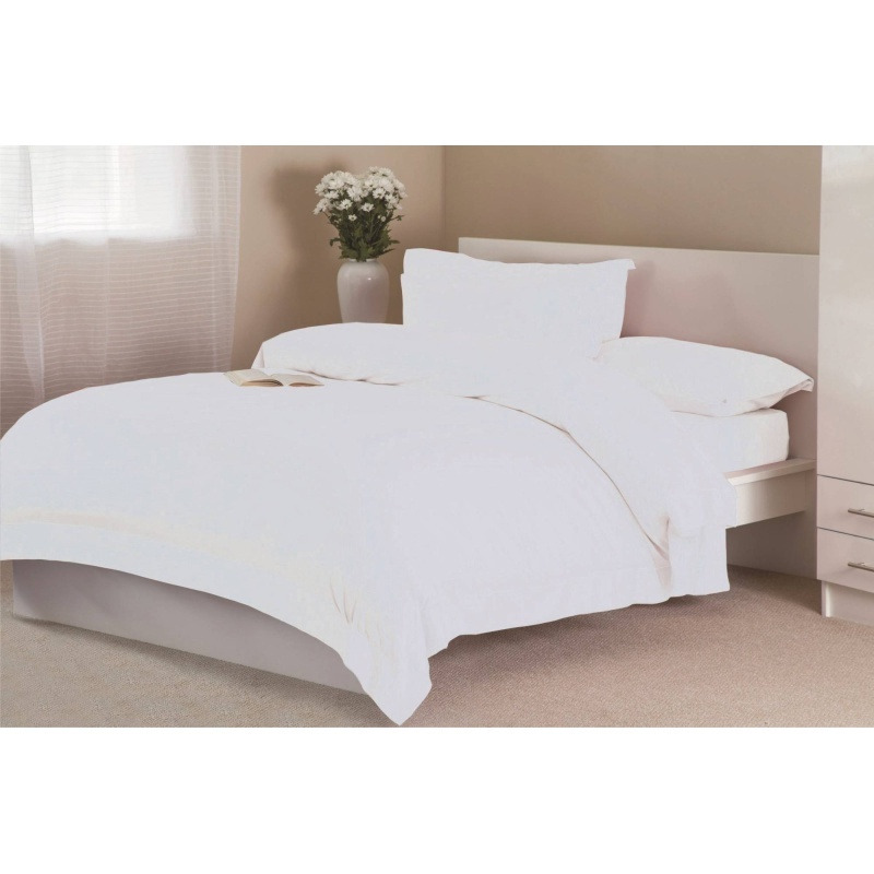 Belledorm 400 Count Egyptian Cotton White Duvet Cover Single, Double