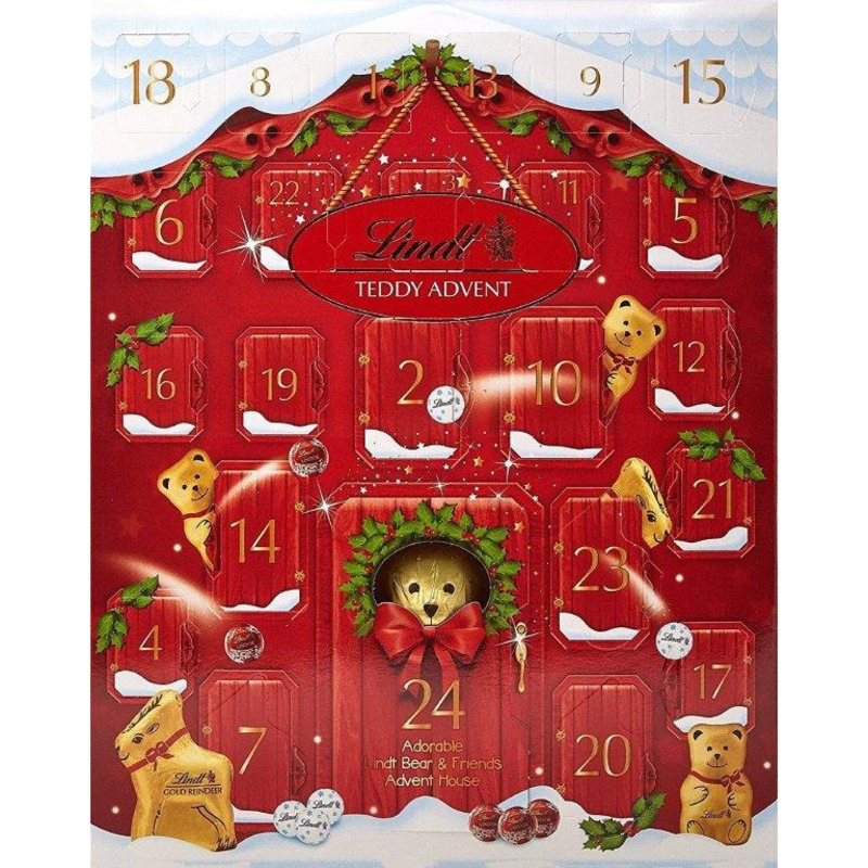 Lindt Teddy Milk Chocolate Advent Calendar Large 250g By Downtown