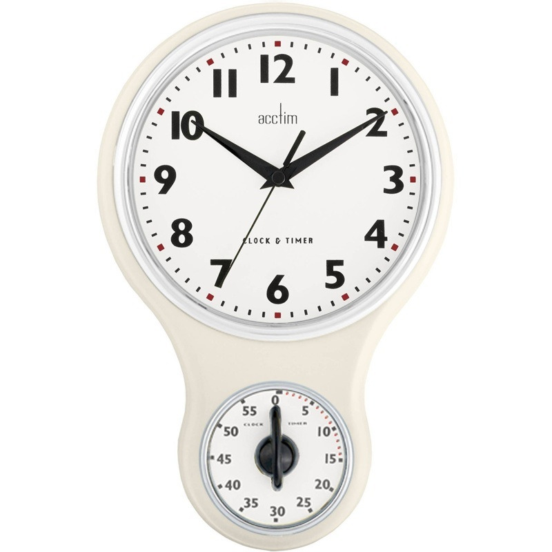 Acctim Kitchen Time Cream Wall Clock by Downtown