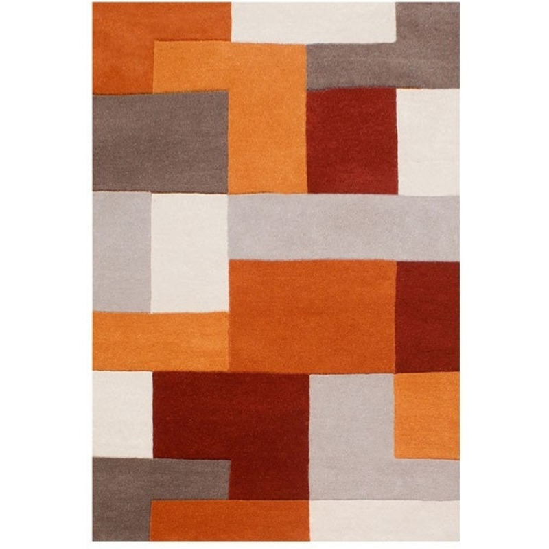 Oriental Weavers Lexus Terracotta Rug 60x230cm, Wool, Geometric by