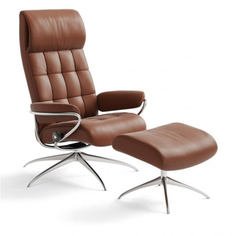 Stressless London High Back Star Base Chair by Downtown | ufurnish.com