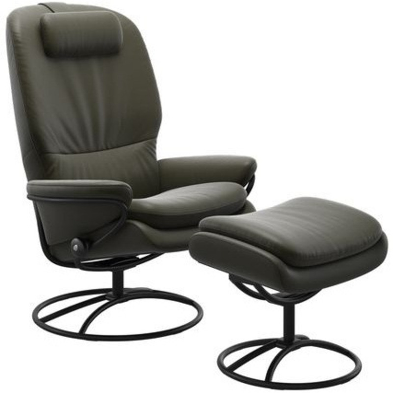 Stressless Rome High Back Chair With Footstool Original Base - Standard ...