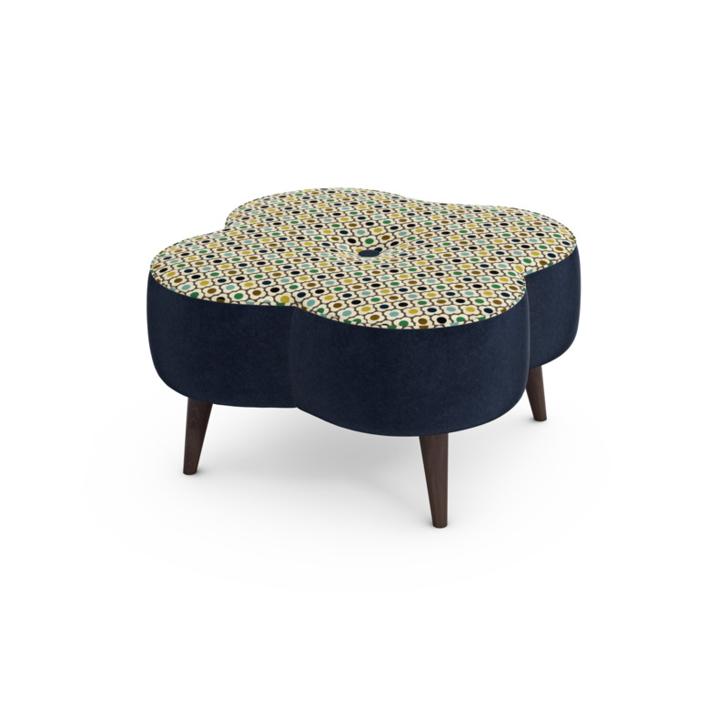 Orla Kiely Daisy Footstool by Downtown