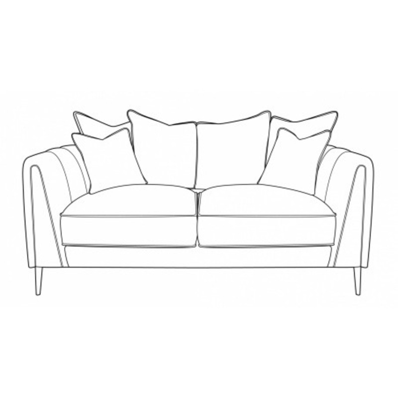 "Downtown Elsie Back Sofa Elsie Pillow Back Sofa 3 Seater Grade A