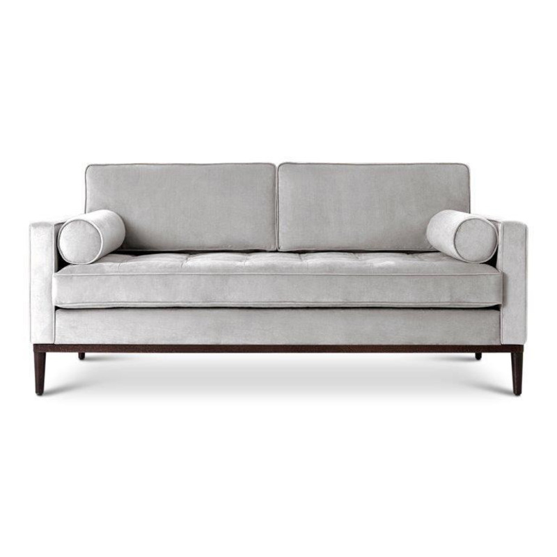 "Swyft Model 02 Sofa Light Grey, Faux Leather, [""2 Seat"",""3 Seat
