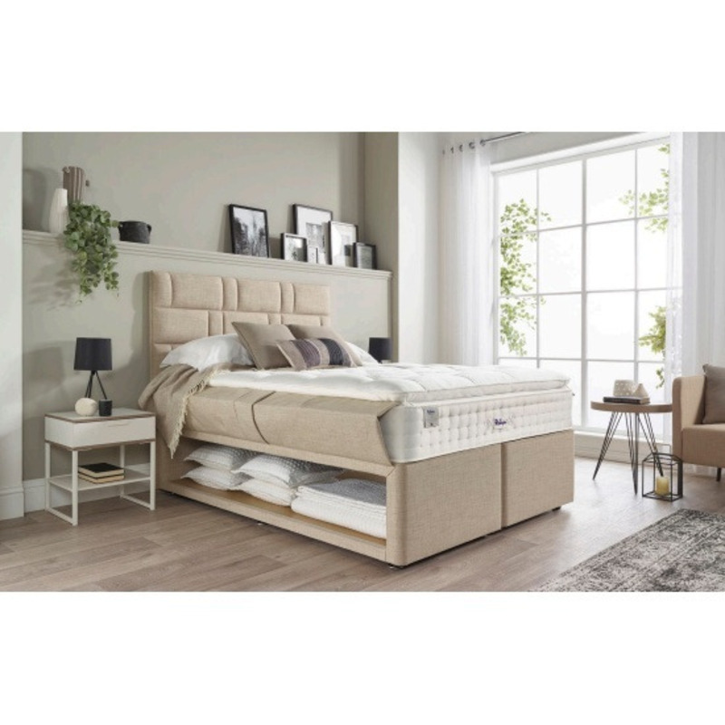 Relyon Pure Natural 1000 Mattress and Storaway Platform Top Base Divan