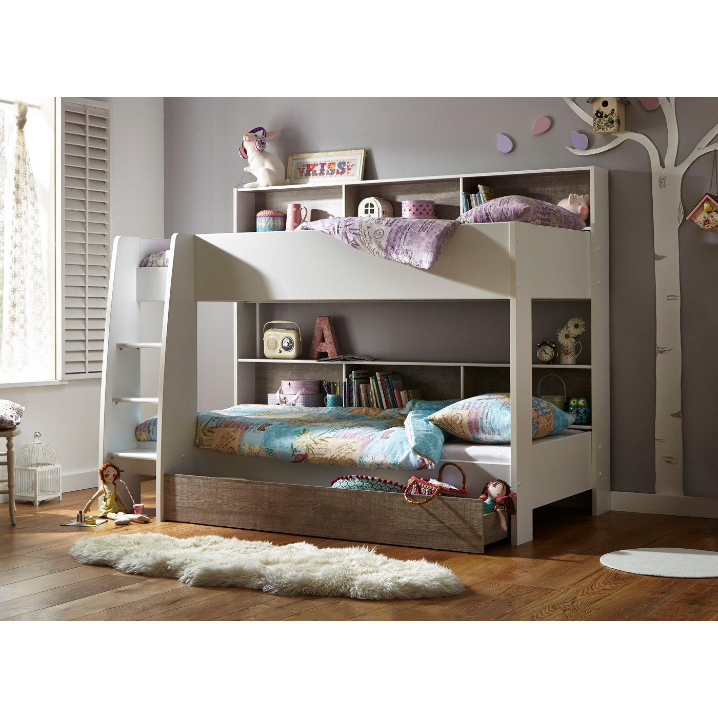 Erin Bunk Bed 3'0 Euro Single White by Dreams