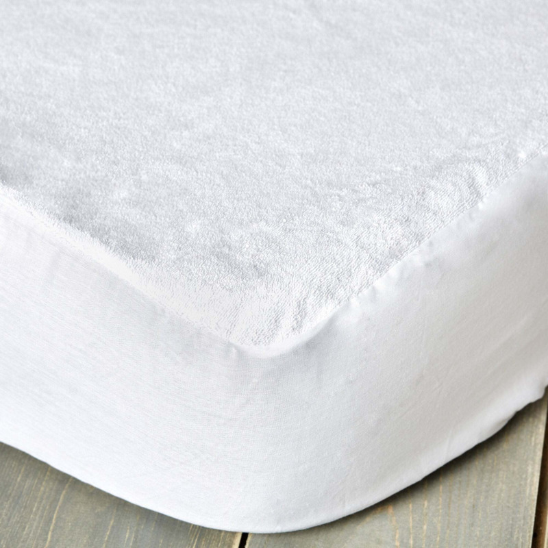 Fogarty Terry Towelling Waterproof Mattress Protector White by Dunelm