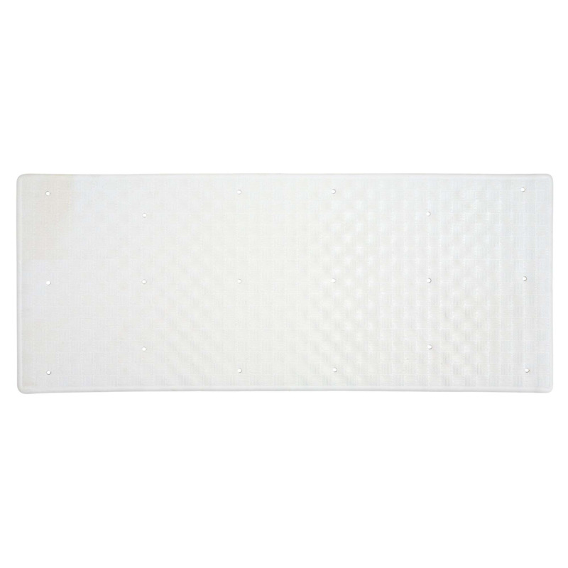 White Rubber Bath Mat White by Dunelm
