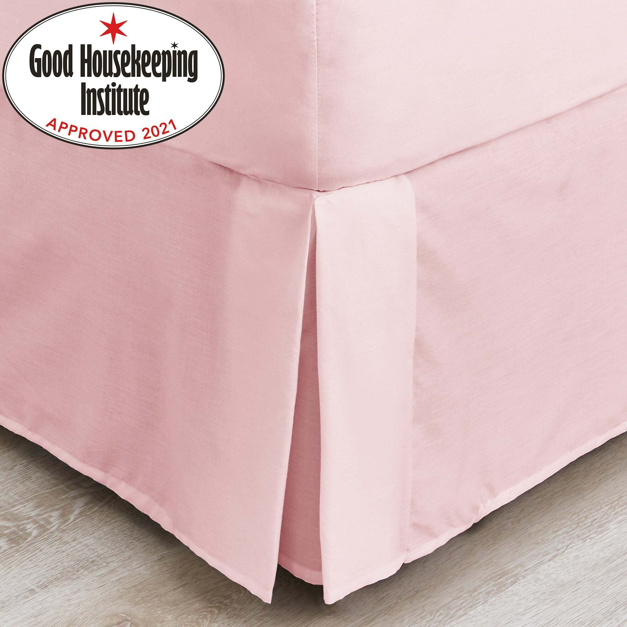 Non Iron Plain Dye Dusky Pink Valance Light Pink / Baby Pink by Dunelm