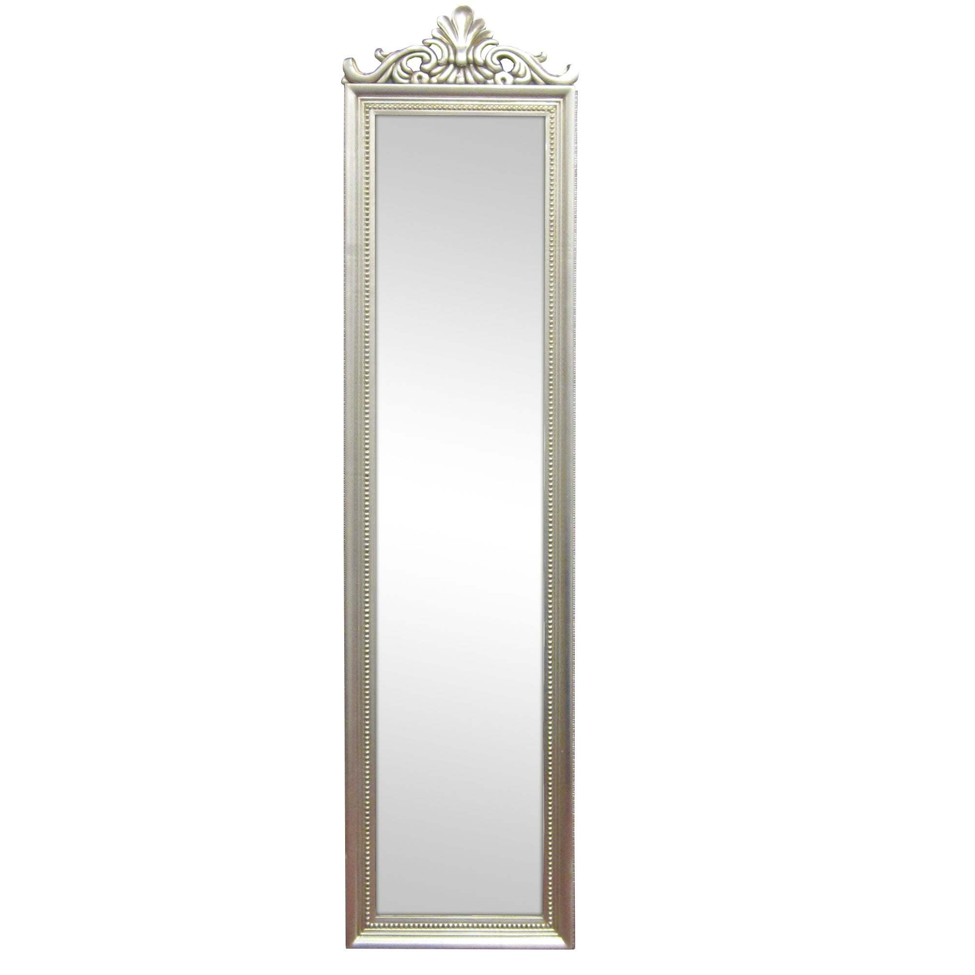 Ornate Cheval Full Length Mirror, 175x44cm Silver by Dunelm