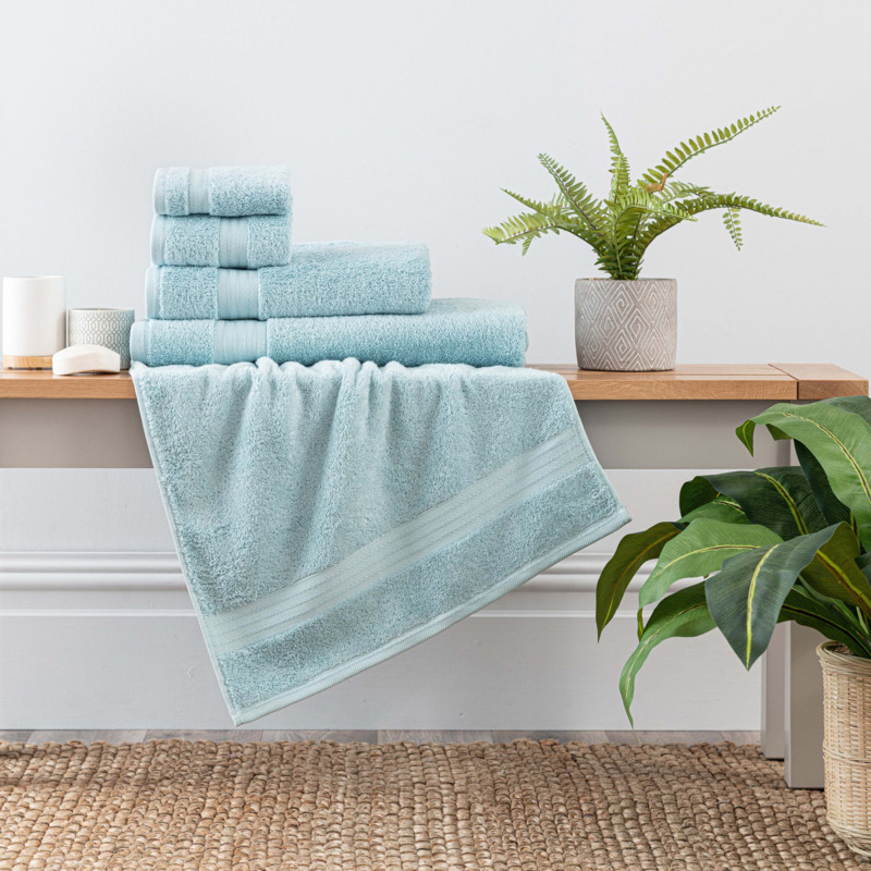 Duck Egg Egyptian Cotton Towel Duck Egg (Blue) by Dunelm