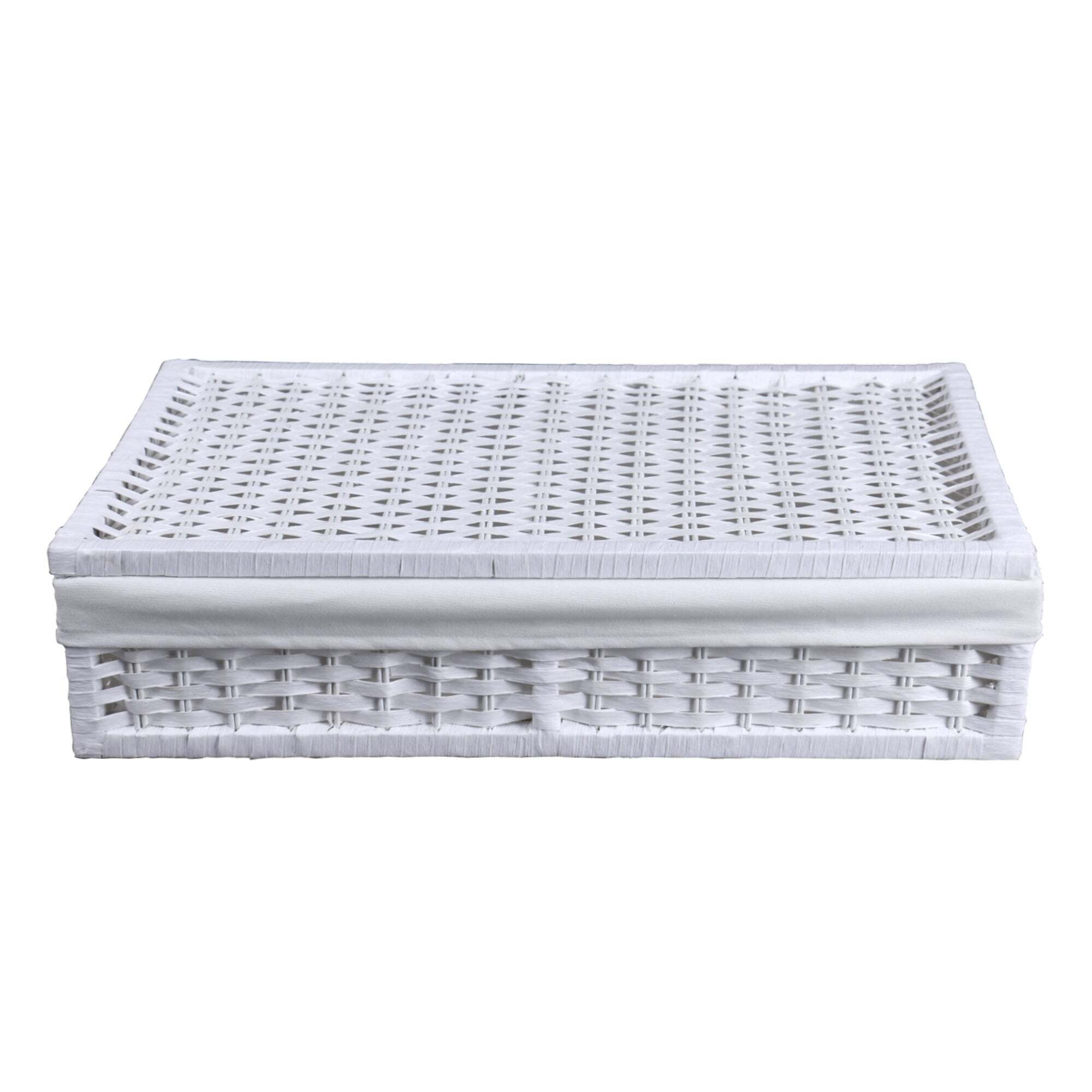 White Paper Rope Underbed Storage White by Dunelm