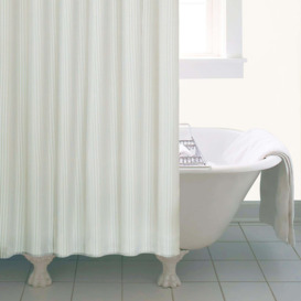 Natural Skinny Stripe Shower Curtain Natural