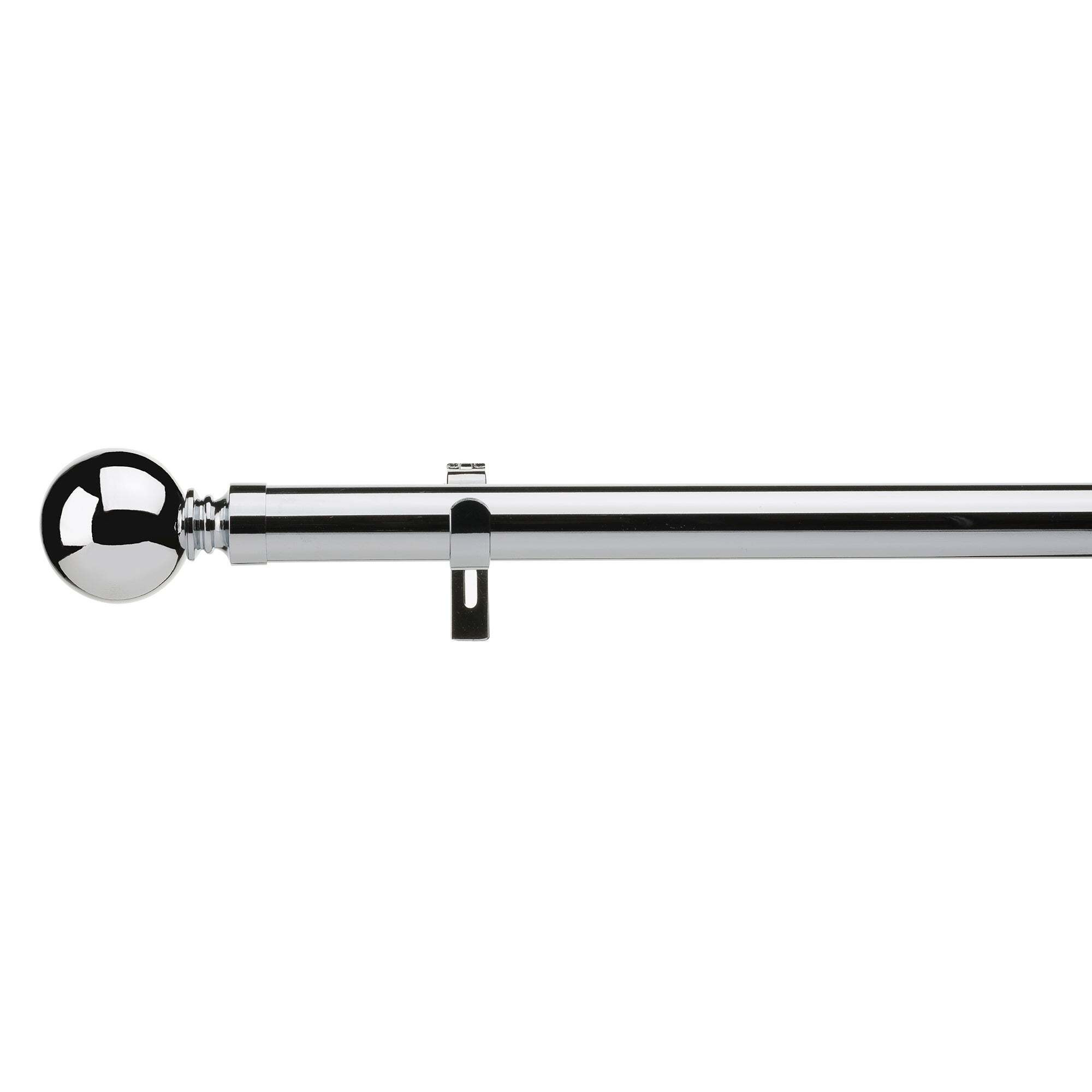 Ashton Metal Eyelet Curtain Pole Chrome by Dunelm