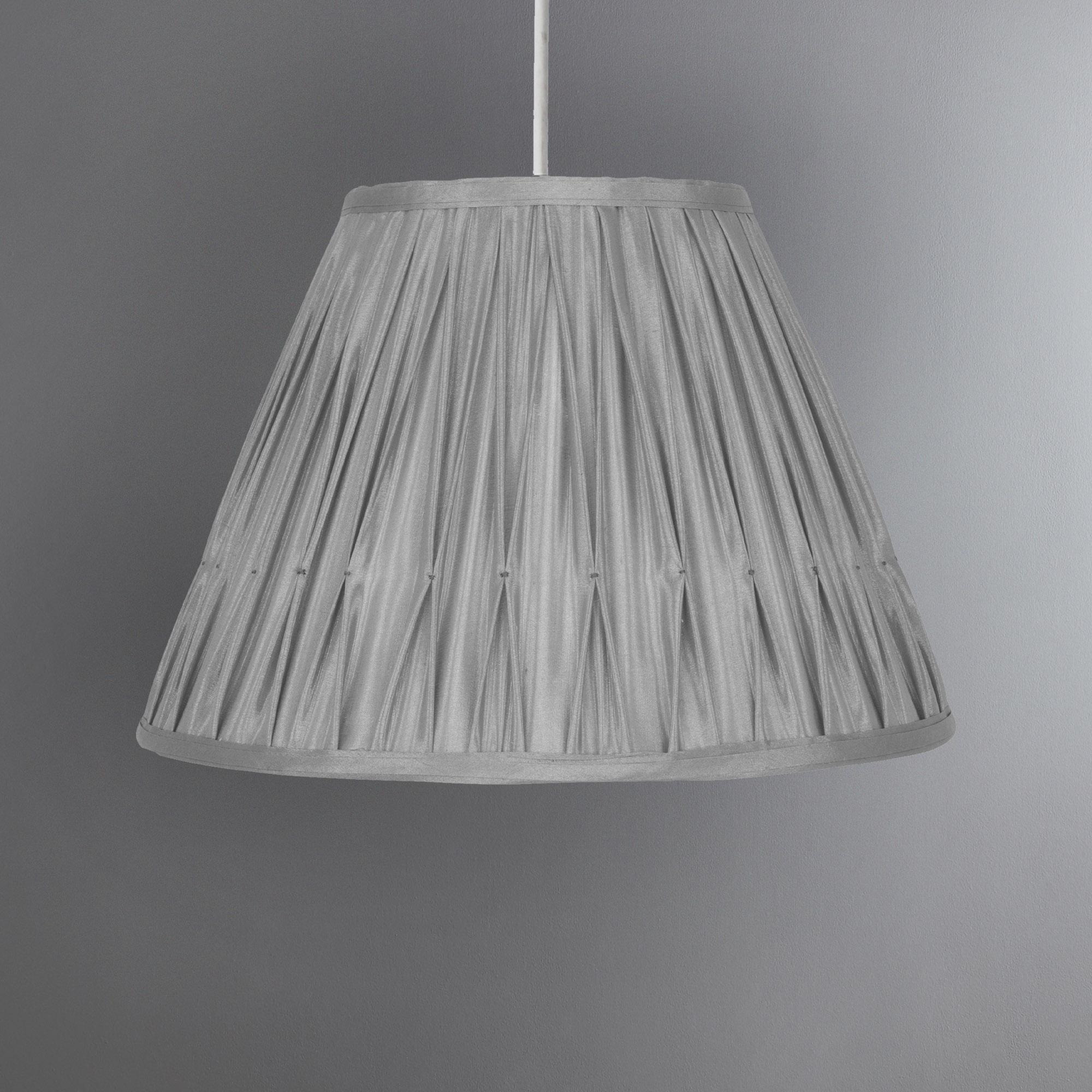 Valerie Pleat Candle Lamp Shade Grey by Dunelm