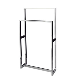 5A Fifth Avenue Chrome Plated Free Standing Towel Rail Chrome (Silver)