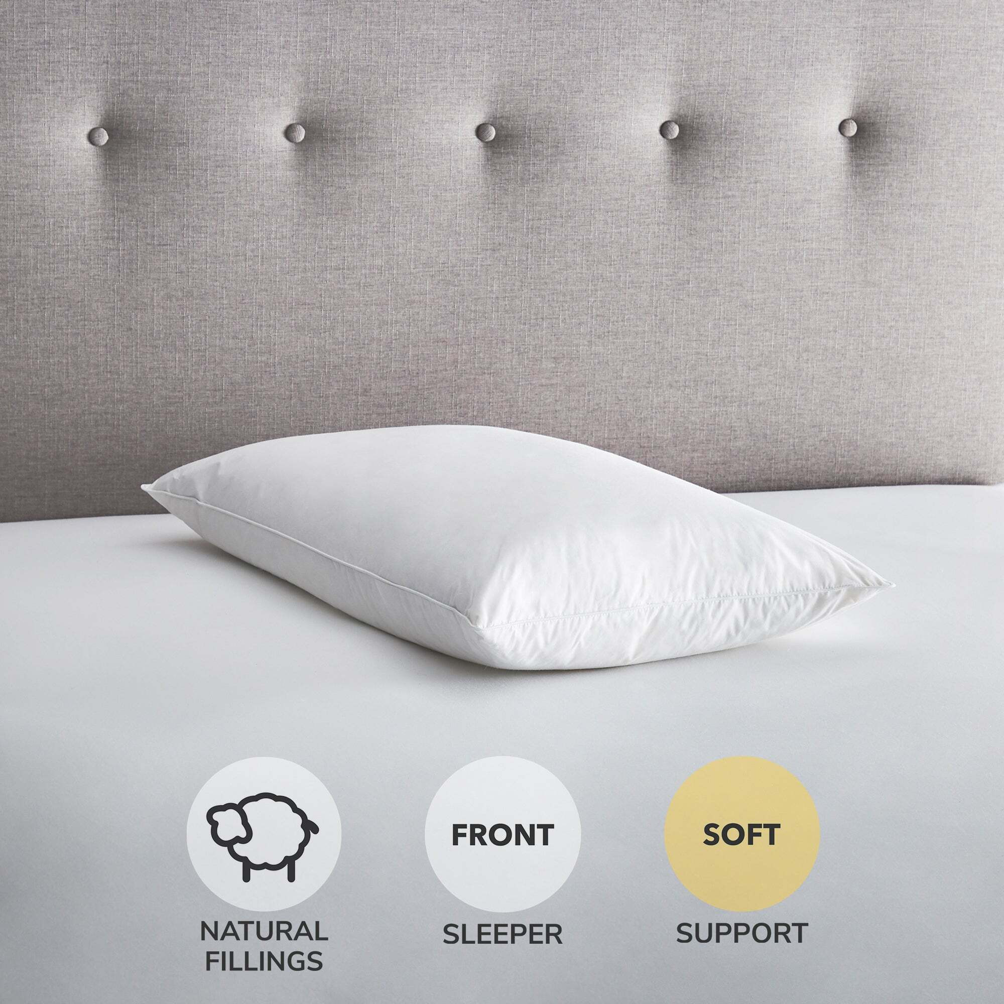 Fogarty Duck Feather and Down SoftSupport Pillow Pair White by Dunelm