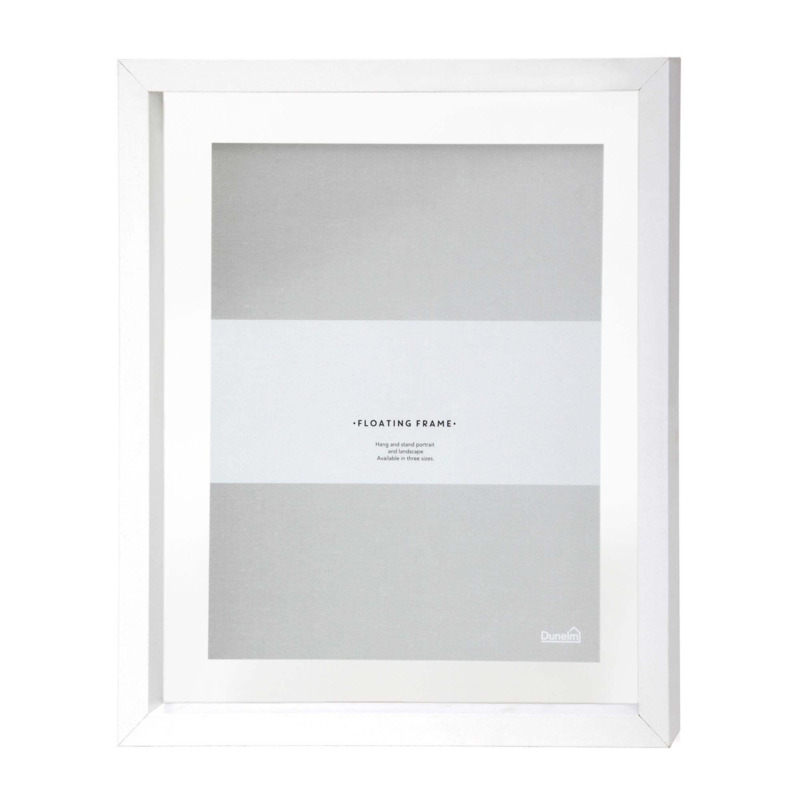 "White Floating Photo Frame 7"" x 5"" (18cm x 12cm) White" by Dunelm