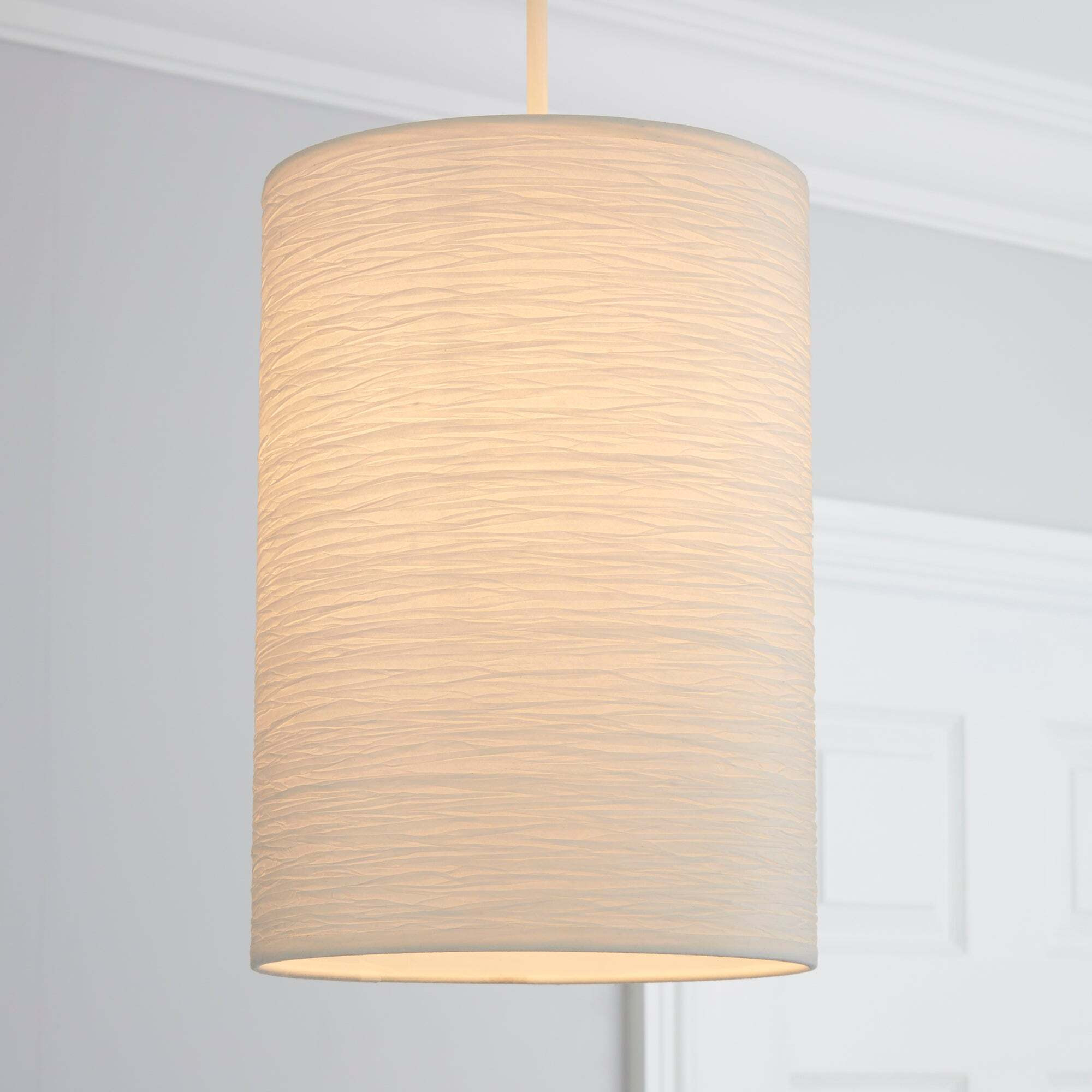 Taora Paper Lamp Shade 20cm White Cream by Dunelm | ufurnish.com